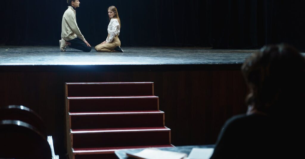 伝統芸を次世代に受け継ぐ日本の舞台役者の姿。『国宝』の継承テーマを象徴する静かな一場面。