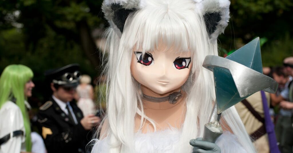 映画や小説を通して人とのご縁や人生を静かに見つめ直すアニメキャラクターが窓辺で微笑んでいるシーン