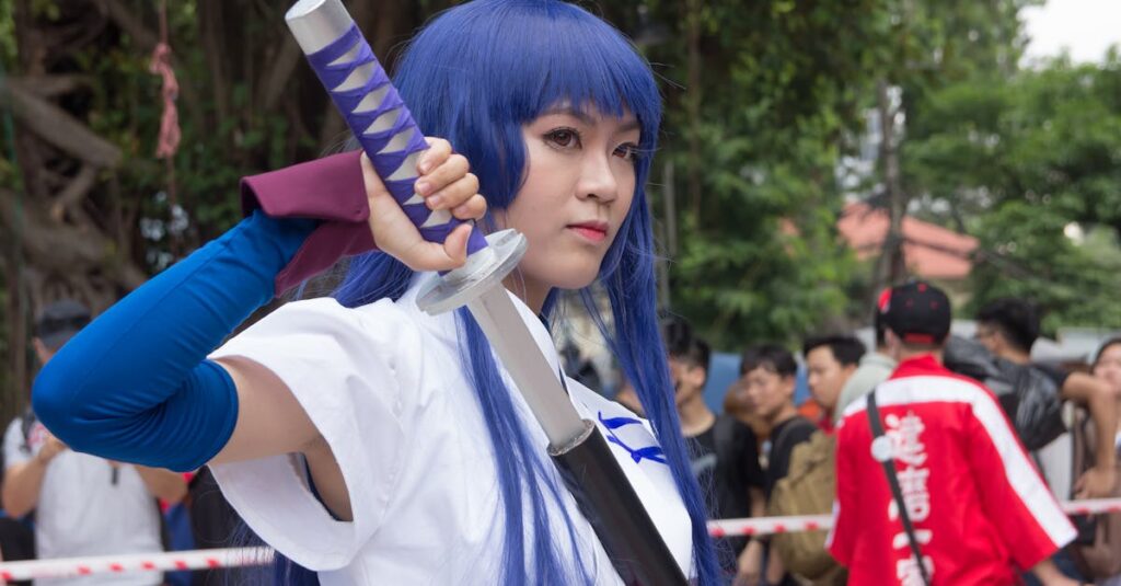 漫画とアニメの違いと魅力を比較するイメージ、制服姿の女子高生と男子高校生