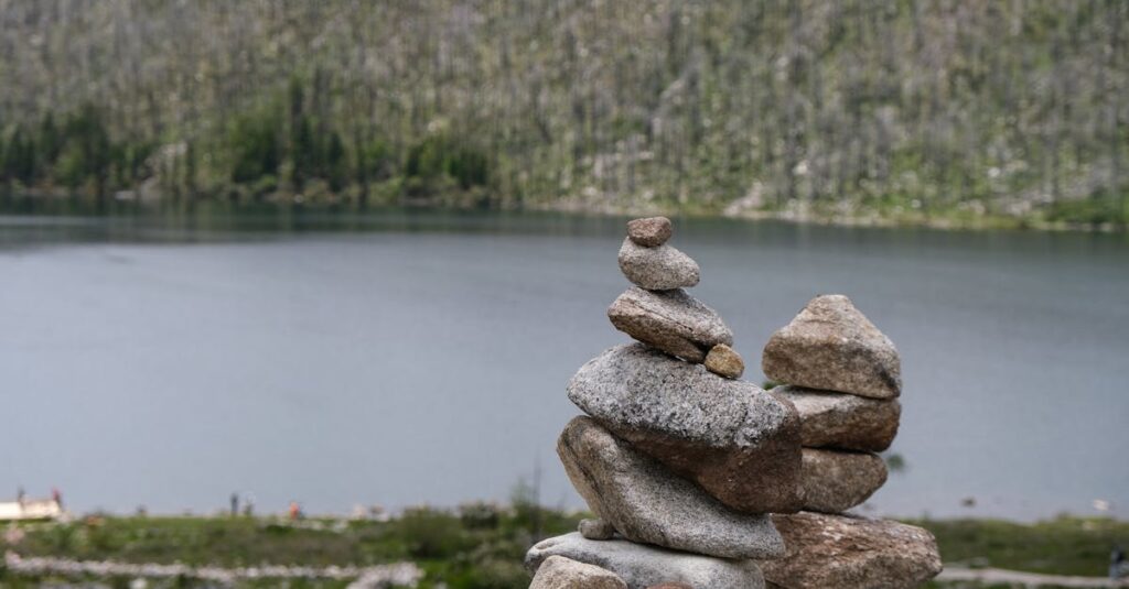 異世界の自然と人間関係に囲まれた、穏やかで心が整う暮らしのワンシーン。