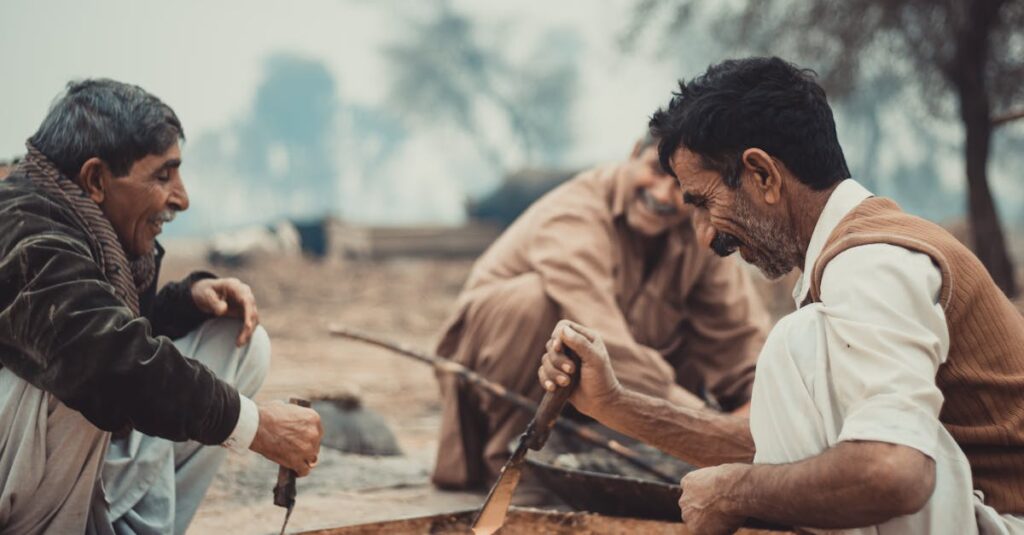 料理をきっかけに、人と人のあいだにやわらかなつながりが生まれていく場面