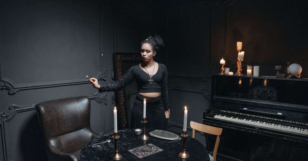 ひとり魔法を放つ孤独な戦士のシーン