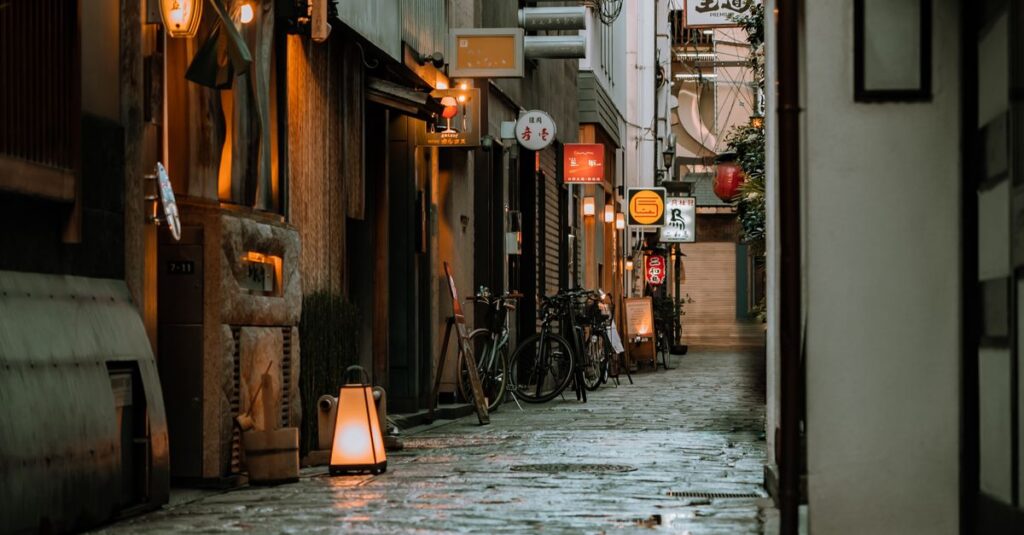 江戸の静かな街並みと柔らかな灯り