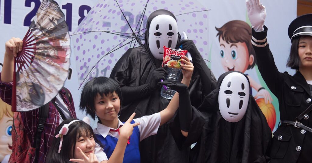 自分の居場所が見つからずに悩むアニメキャラクターが夜空を見上げているシーン。