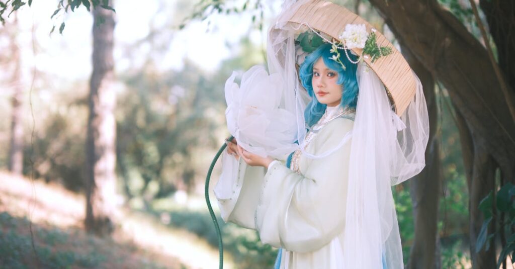 アニメキャラ診断で5つの質問に答えながら自分に似たキャラクターを見つける楽しげなシーン。