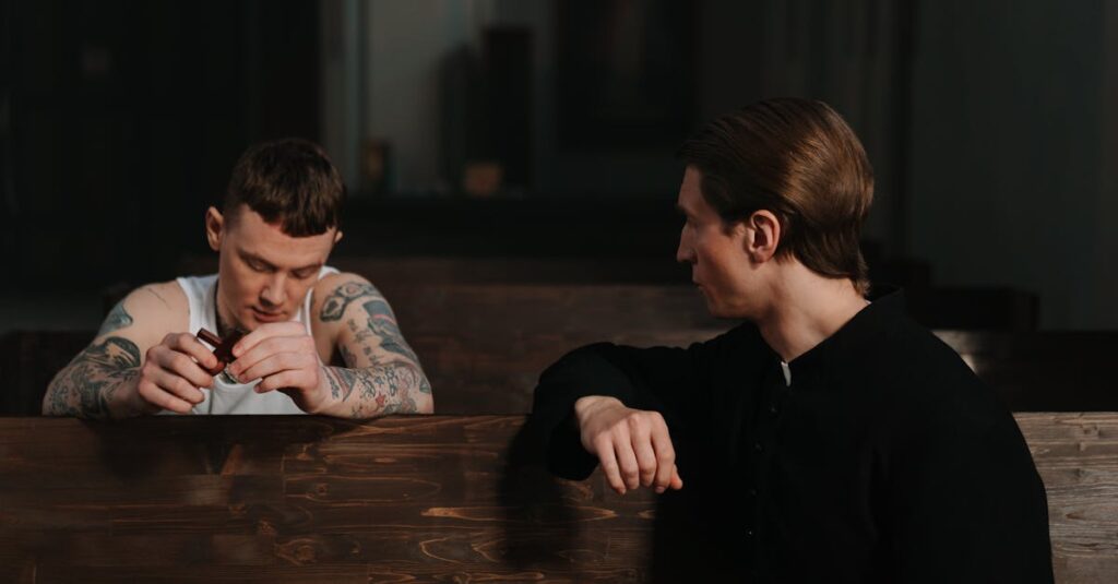 静かな告白の瞬間を描いたやわらかなイラスト