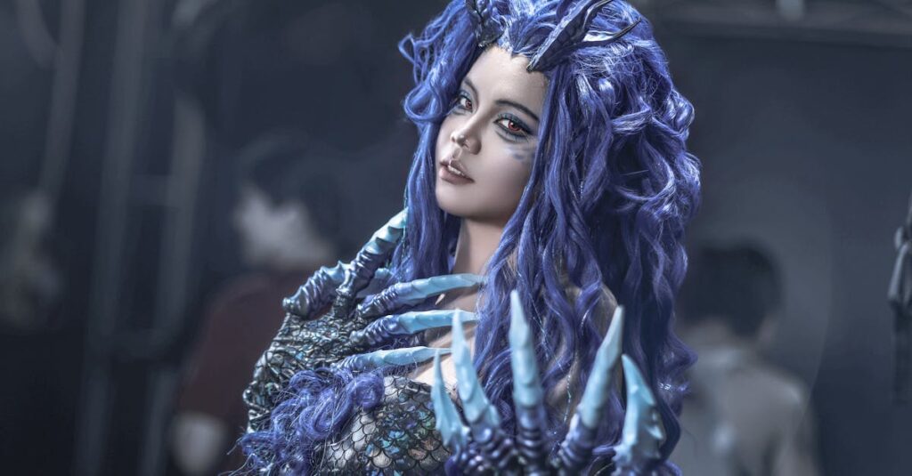 七賢人の個性的なメンバーが並ぶ姿を描いたファンタジーイラスト