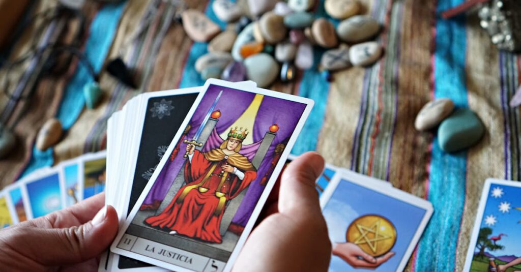 オラクルカードの言葉に癒され涙する女性