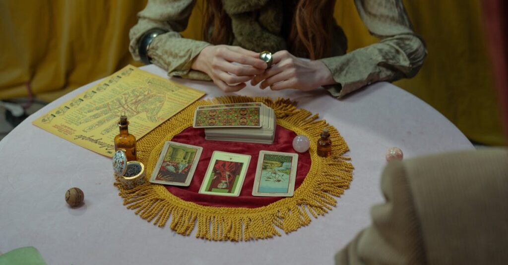 占いや星からの宇宙メッセージを受け取る女性