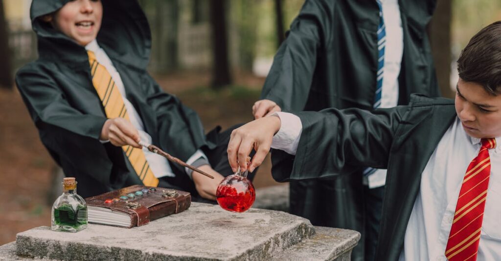 七賢人の個性と役割が調和した幻想的な魔術師集団のイメージ