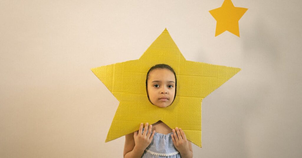 星のように純粋で素直な心を持つアーニャのような子どもを描いたイメージ