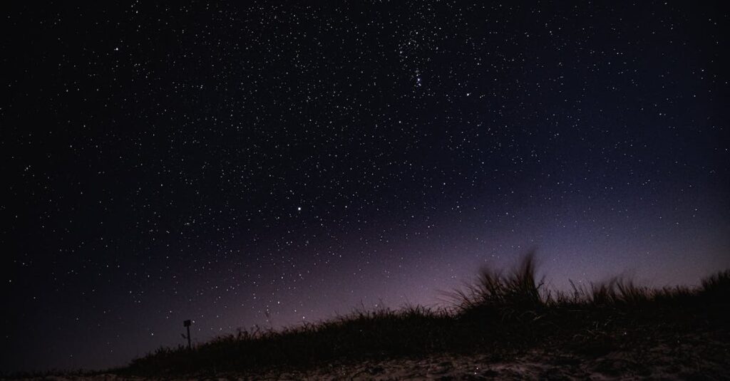 夜空にやわらかく光る星、静かな希望のイメージ
