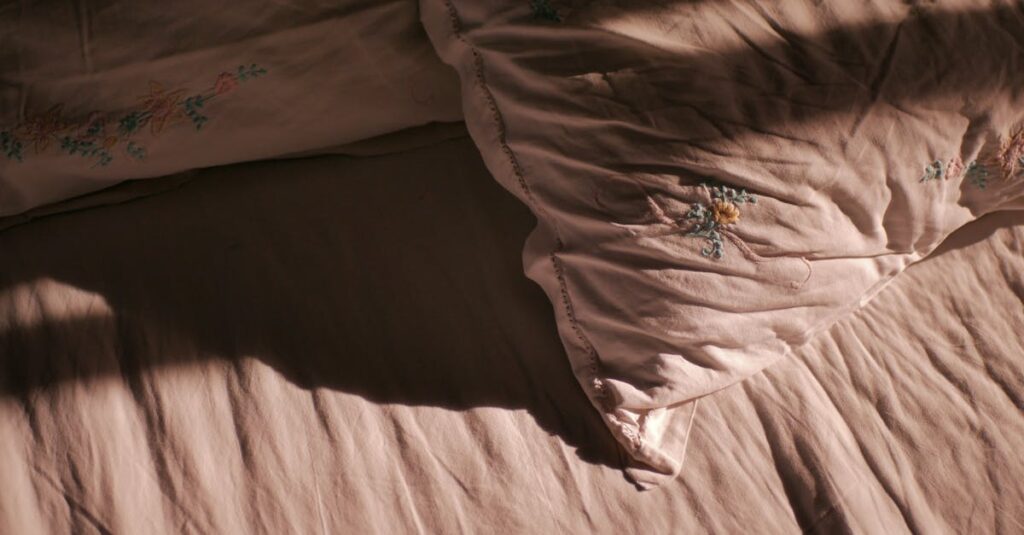 やわらかな朝の光の中で静かに横たわる姿。未来をいったん置いて回復する時間を象徴する風景。