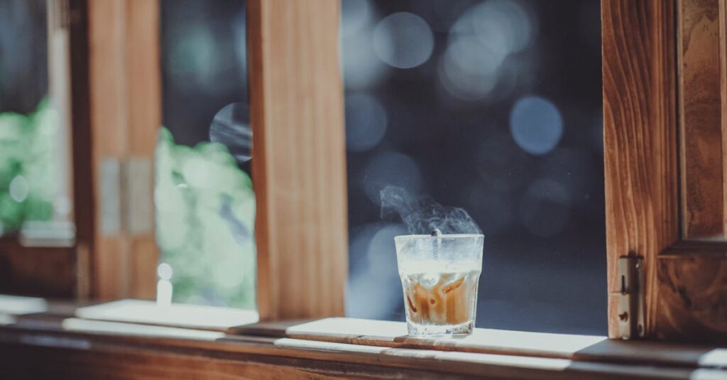warm drink window light quiet peaceful morning calm