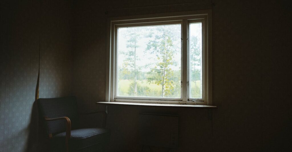 quiet room soft morning light calm atmosphere empty chair