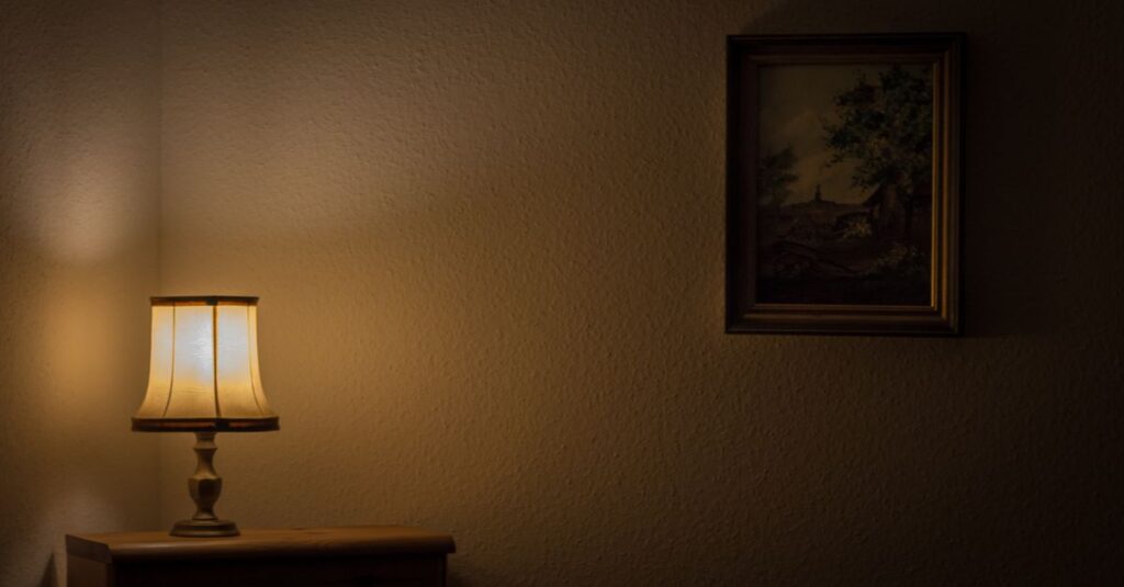 two soft lights near and apart quiet emotional balance