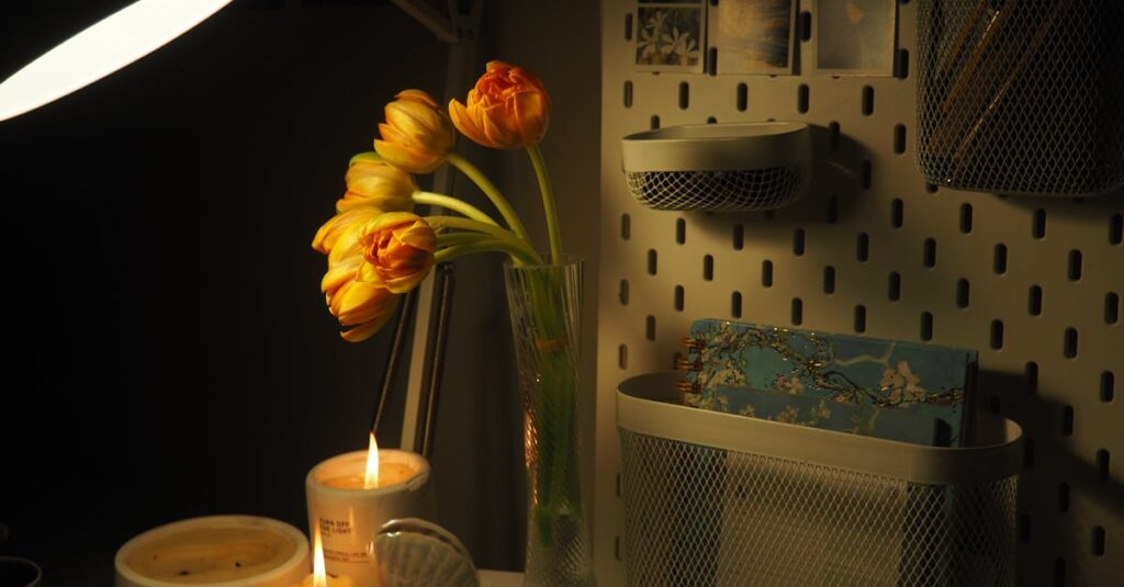 soft shadows night desk notebook quiet feeling