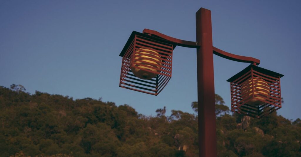 two soft lights in quiet dusk gentle connection