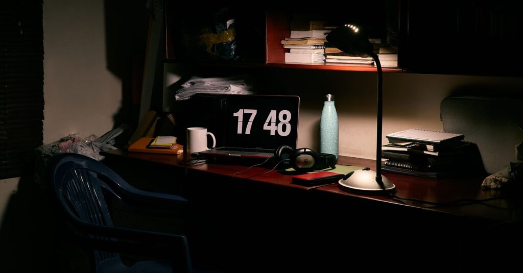 warm lamp notebook calm night gentle peace atmosphere