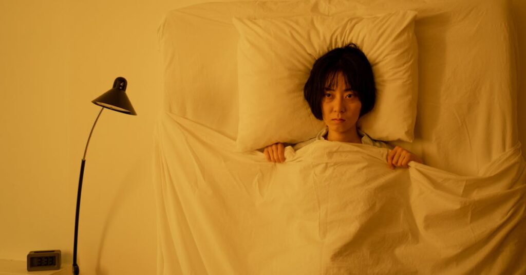 他者の重さまで背負いながら静かに立つ女性。境界線があいまいになった優しさの消耗を象徴する風景。