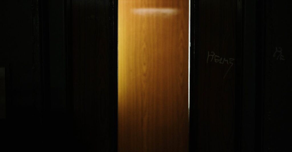 quiet doorway soft light hesitant distance calm