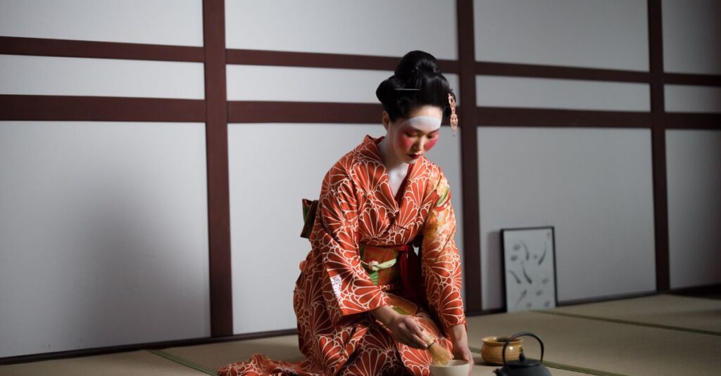 見えない重さをそっと置く女性。自分の領域に戻る静かな解放を象徴する風景。