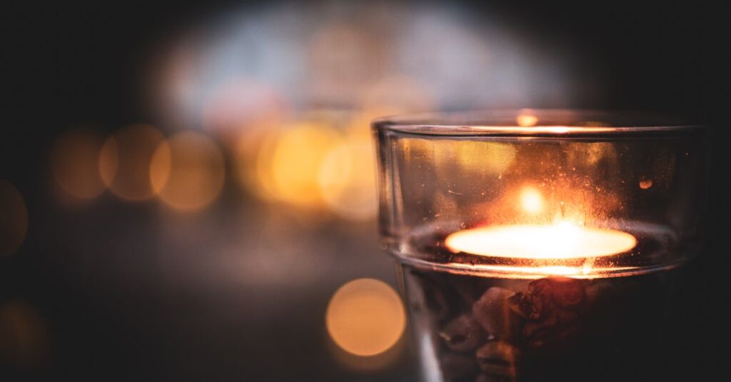 gentle tea light quiet companionship soft atmosphere