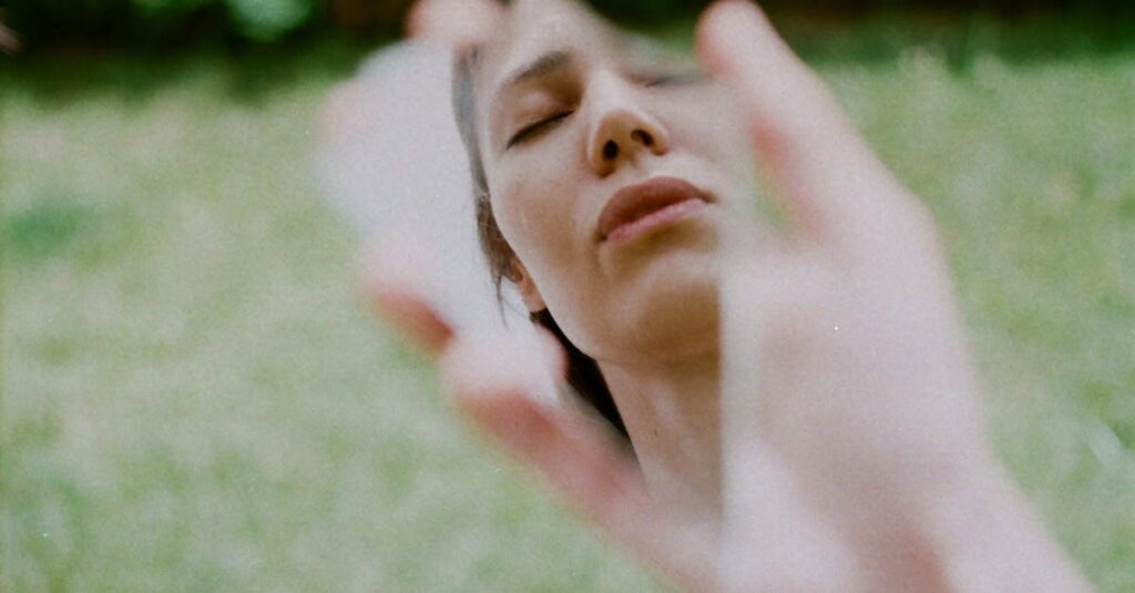 soft light mirror reflection quiet self searching emotional depth gentle calm