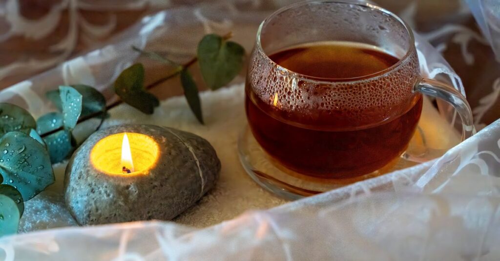 soft tea window light quiet breathing space gentle