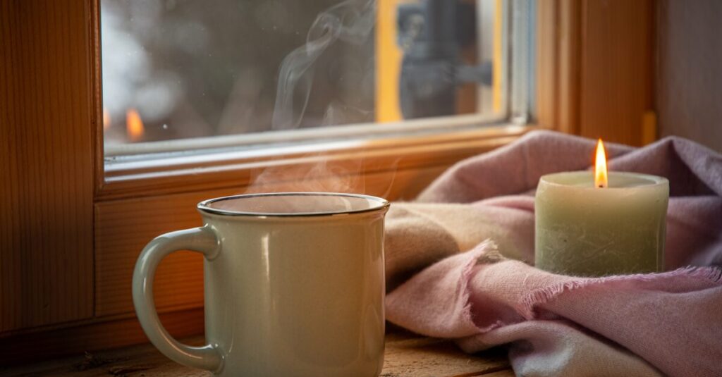 gentle tea light quiet companionship soft atmosphere