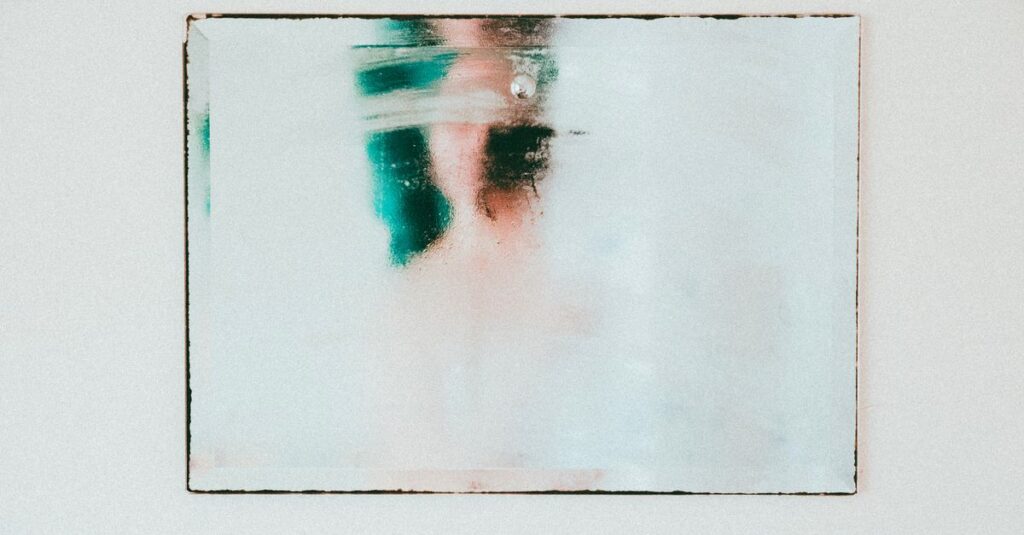 soft light mirror reflection quiet self searching emotional depth gentle calm