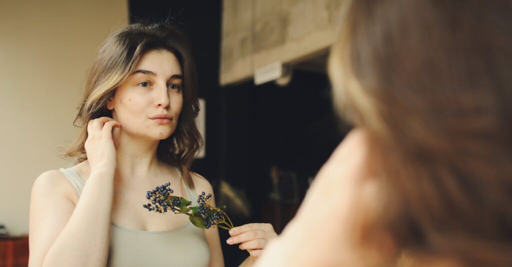 soft mirror reflection gentle acceptance calm self awareness quiet