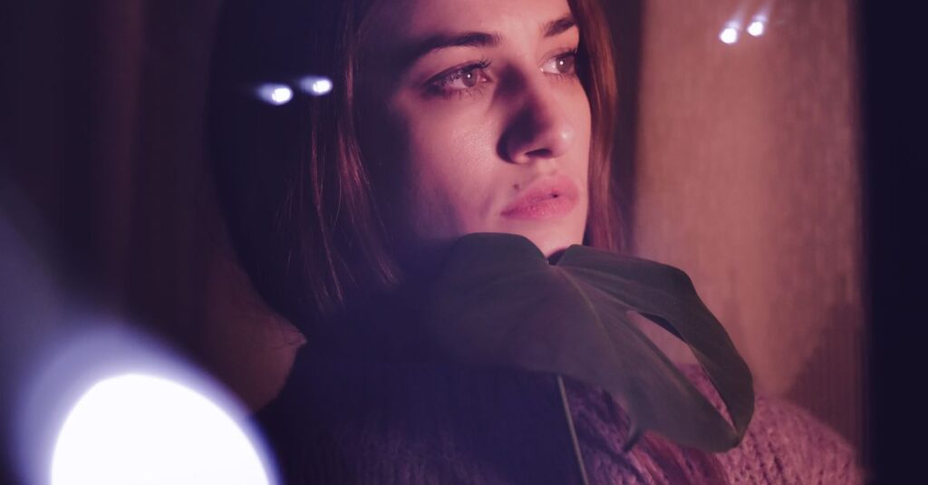 soft reflection light introspection calm emotional depth quiet