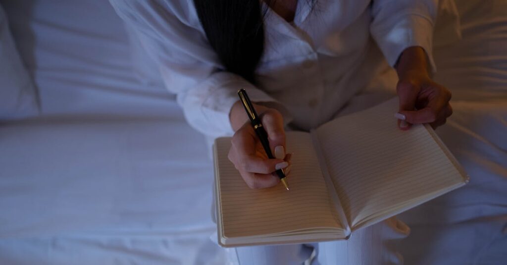 soft window light quiet journal writing gentle reflection calm